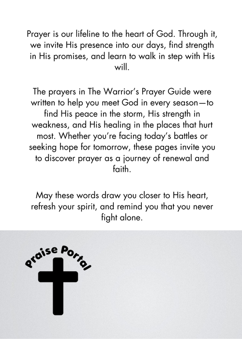 The Warrior's Prayer Guide